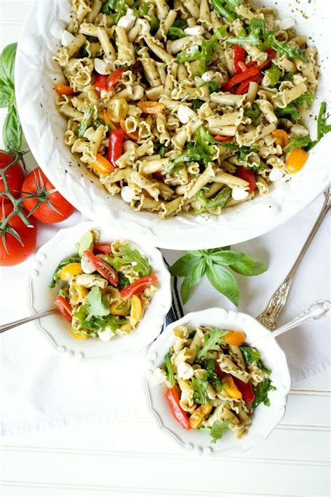 Tomato And Mozzarella Pesto Pasta Salad The Baking Fairy Recipe