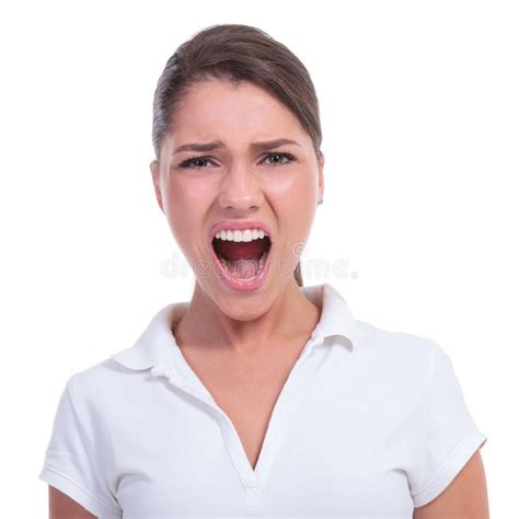 Casual Woman Yelling Stock Photos Image 31289073