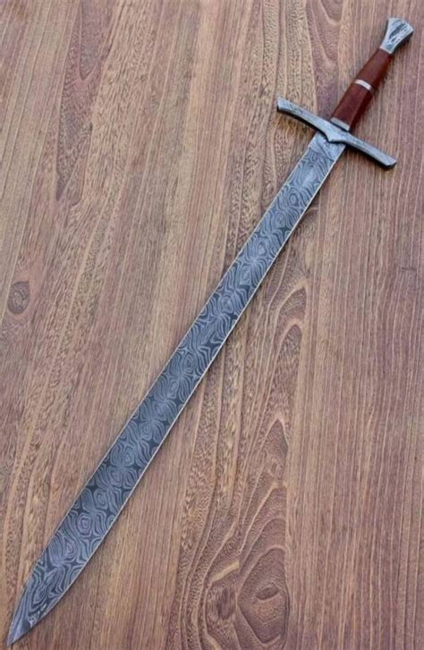 Beautiful Handmade Damascus Steel Viking Sword Etsy