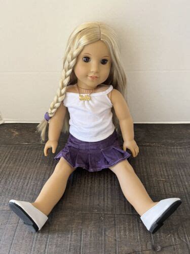 American Girl Doll Julie Albright With Monogram Necklace Ebay