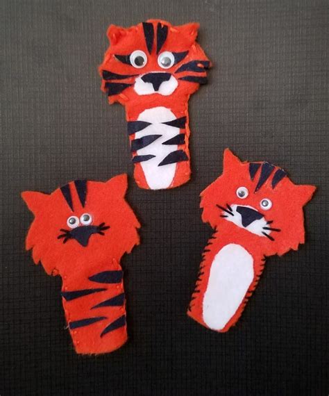 Tiger Finger Puppets An Easy Diy Toy Free Template Included