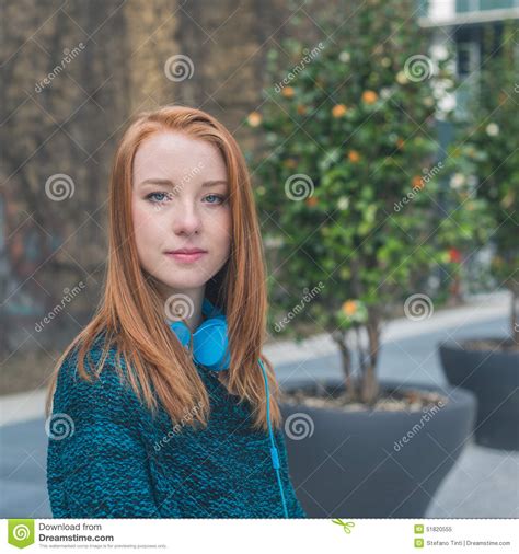 Beautiful Girl Posing In The City Streets Stock Image Image Of Casual