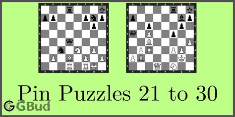 Chess Pin Puzzles 21 To 30