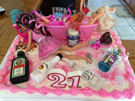 21st birthday cake drunk barbie birthday cards