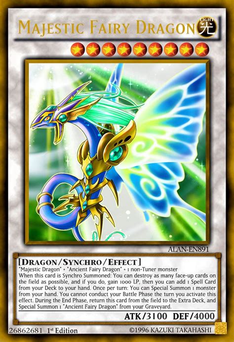 Majestic Fairy Dragon By Alanmac95 Fairy Dragon Yugioh Cards Dragon