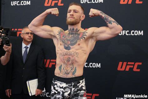 conor mcgregor ufc 205 official weigh ins mma junkie