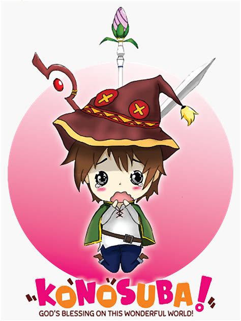 Pegatina Chibi Satou Kazuma Konosuba De Oneillmoriah Redbubble