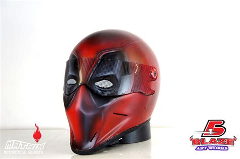 Deadpool Custom Airbrushed Full Face Motorcycle Helmet