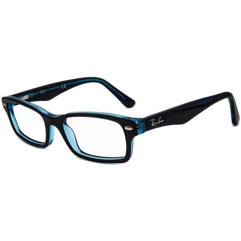 ray ban small eyeglasses rb 1530 3667 blue rectangular frame etsy