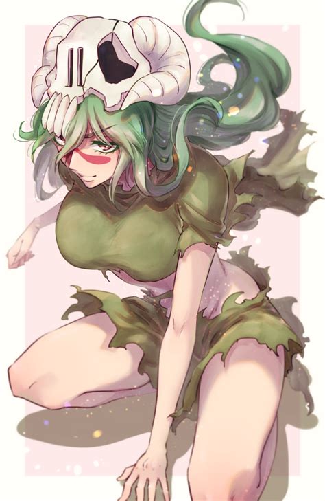 Nelliel Tu Odelschwanck Bleach 1girl Breasts Female Focus Green Hair Large Breasts Long