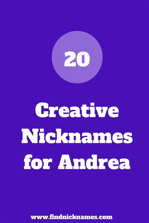 20 Popular Nicknames For Andrea Find Nicknames Instagram Nicknames