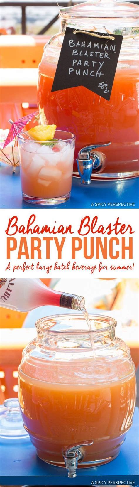 Easy carbonated drink with ginger ale, pineapple juice, and sugar free fruit punch. Bahamian Blaster Party Punch - The Best Large Batch Summer ...