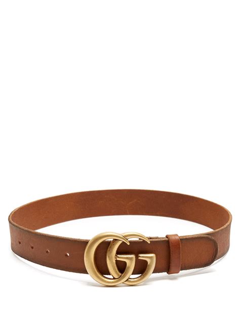 Shop with afterpay on eligible items. Lyst - Gucci Gg-logo 4cm Leather Belt in Brown