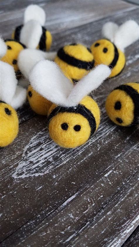 Needle Felted Animals Bee Baby Shower Theme Bee Birthday Party Needle