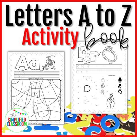 Kindergarten Letters A To Z Activity Book For Letter Sounds The