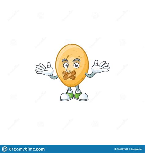 Potato Cartoon Charakter Stil Mit Stiller Geste Vektor Abbildung