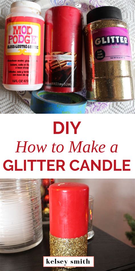 The Diy Glitter Candle Project Is Both Easy And Affordable