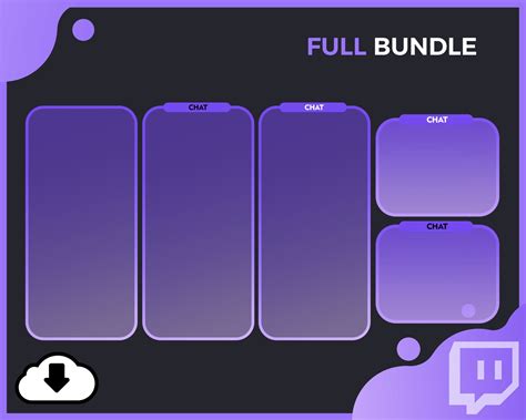 Twitch Chatbox Bundle Purple Gradient Cute Aesthetic Etsy
