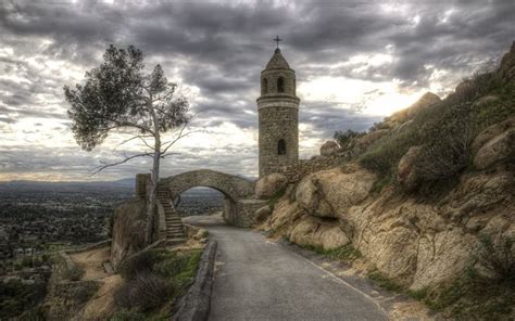 Download Wallpapers Peace Tower Mountain Rubidoux Riverside Ca For