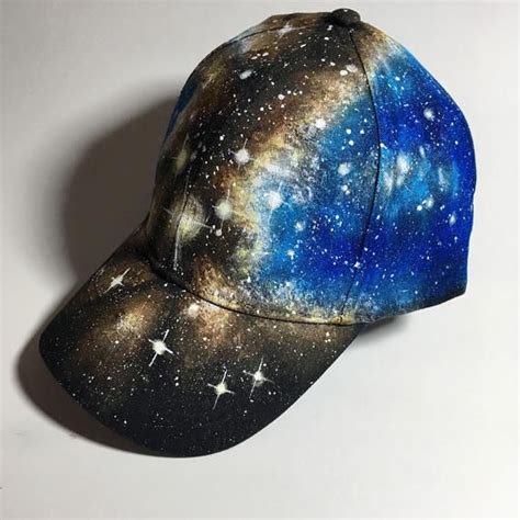 Custom Painted Galaxy Hat Get Your Own Galaxy Baseball Cap With A