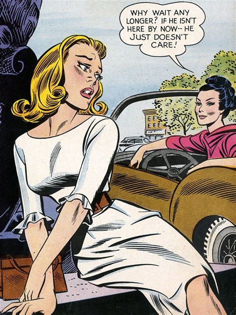 Vintage Pop Art Comic Lady Thoughts The Curious Brain Comics Vintage