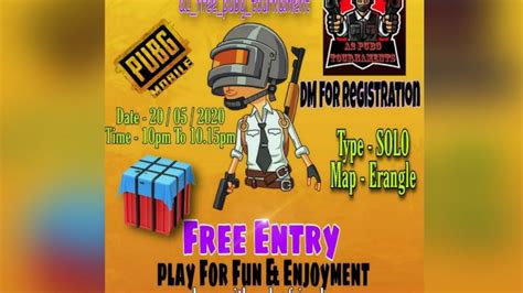 Leading platform for pubg esports tournaments. PUBG MOBILE ! A2 SOLO FREE MATCH TOURNAMENT!! - YouTube