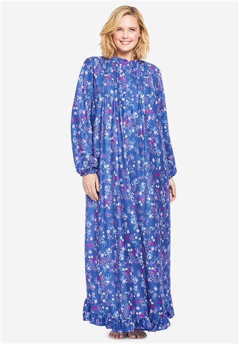 Long Flannel Nightgown By Only Necessities Plus Size Nightgowns