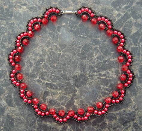 Free Pattern For Beaded Necklace Rosana Beads Magic