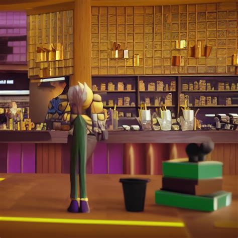 Krea Ai Thanos Working At Starbucks Studio Ghibli Style