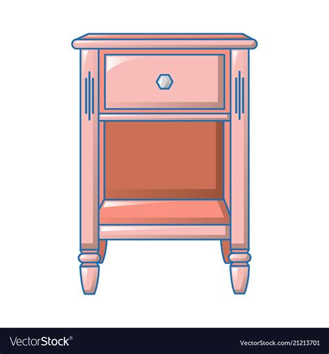 Small Bedside Table Icon Cartoon Style Royalty Free Vector