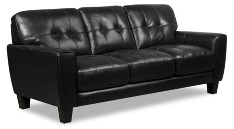 Curt Genuine Leather Sofa Black The Brick