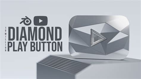 10 Million Subscriber Diamond Play Button Made In 3d Blender 29