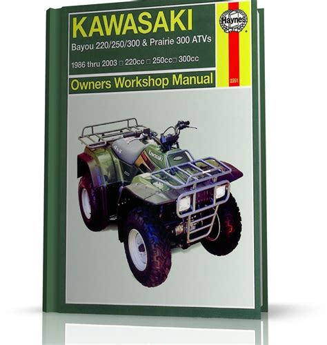 I have a 1987 kawasaki bayou 300cc 2. KAWASAKI BAYOU 220/250/300 - KAWASAKI PRAIRIE 300 ATV (1986-2003) - instrukcja napraw Haynes ...