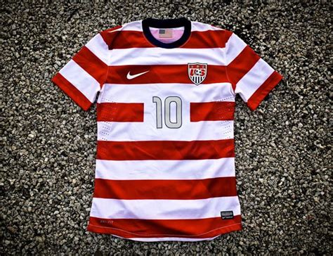 Puma's collection of soccer jerseys for men are built with premium performance fabrics, dynamic graphic prints and authentic team and sponsor branding. Nike Team USA Soccer Jersey • Gear Patrol