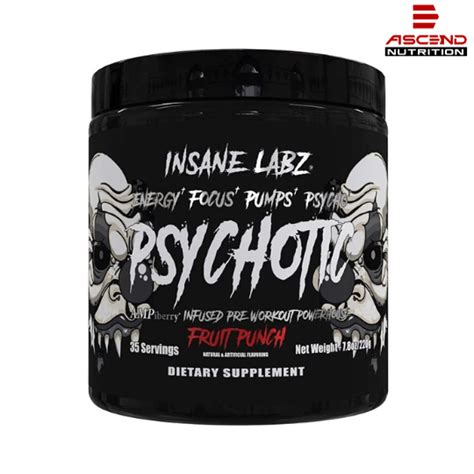 Psychotic By Insane Labz Pre Workout 35 Serving Ascend Nutrition