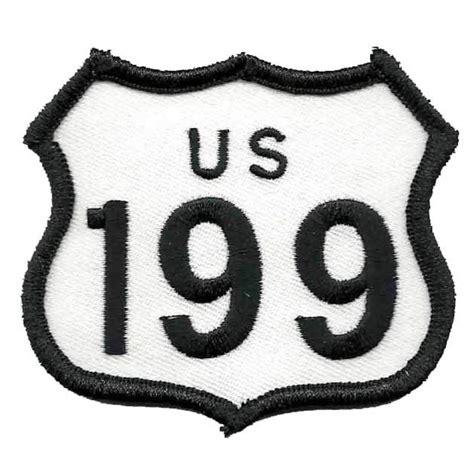 Us 199 Highway Sign Patch Iron On Souvenir Road Sign Etsy