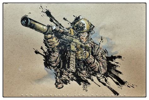 Tactical Ink Marc Lee Military Artwork Soldier Drawing Military