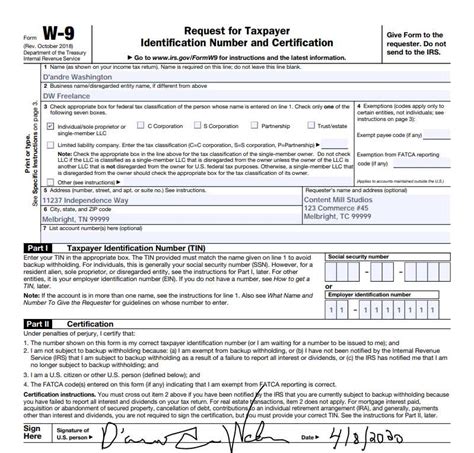 W9 Tax Form How To Fill Out A Form W9 Tax Form W 9 And The 1099