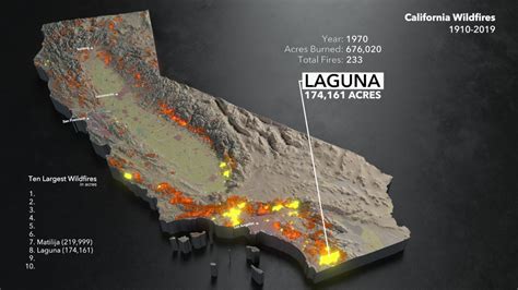 Map See Californias Wildfire History Since 1910 Nbc Bay Area
