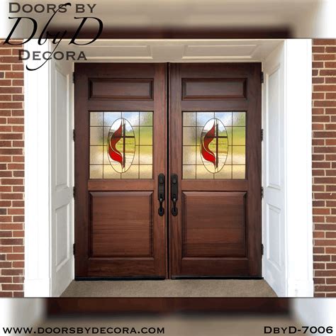 Custom Church Methodist Cross Leaded Glass Doors Doors By Decora