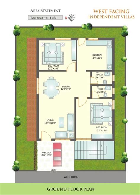 West Facing House Plans 2bhk House Plan West Facing House 20x40