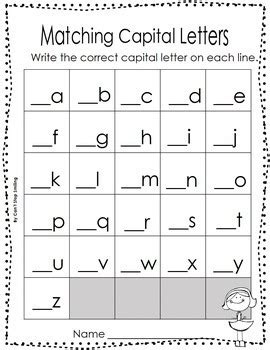 Includes uppercase (capital) and lowercase letters. Common Core Grammar 1st Grade ~ Grammar Worksheets ~ 1st ...