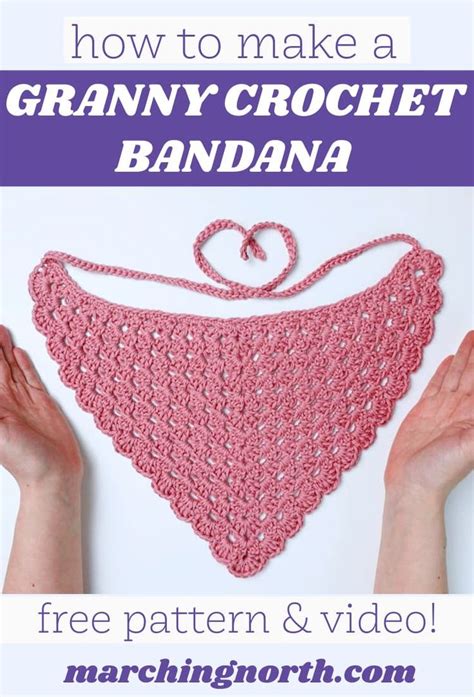 Easy Crochet Bandana Free Pattern And Video Tutorial Crochet