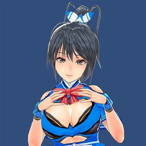 sexy anime girl 3d model rigged cgtrader