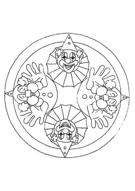 Abbildung mandala zum ausmalen stockvektor tamsamtam. Coloriage mandala clown sur Hugolescargot.com