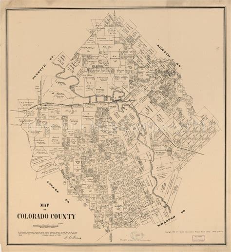 1880 Map Of Colorado County Cadastral Colorado County Etsy