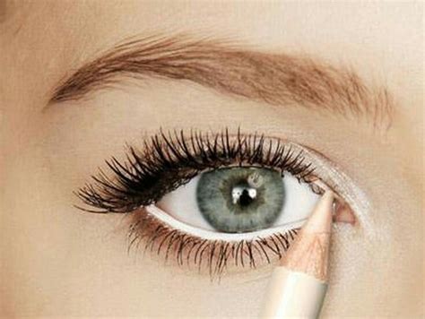 The general shape should be similar to the look two: Use white eyeliner on your lower lash waterline, and then ...