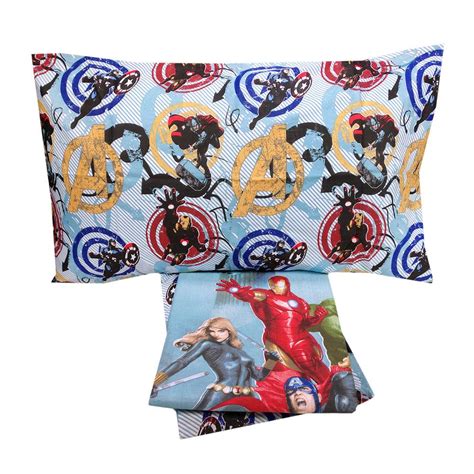 Splendida fantasia dai rilassanti colori. Lenzuola singole MARVEL in cotone AVENGERS Supereroi OFFERTA