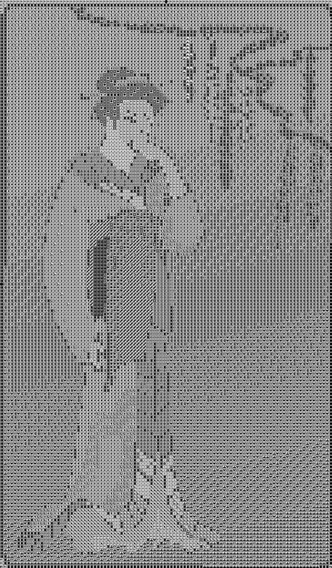 Get free embroidery stitch patterns and charts every day. An asian woman in the garden cross stitch patterns.