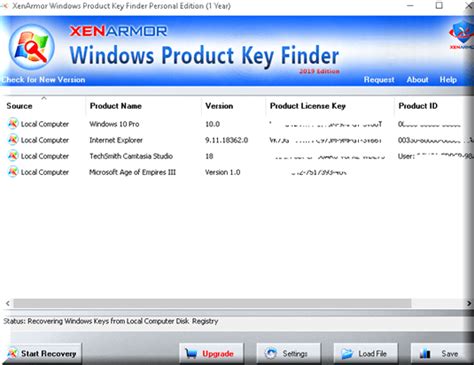 Product Key Finder For Windows 10 Xenarmor License Free